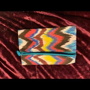 Multicolored makeup bag